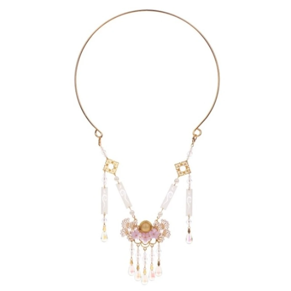 

Exaggerated Water Drop Necklace Hair Comb Step Shake Hairpin Original Design Women's Sweater Chain Necklace