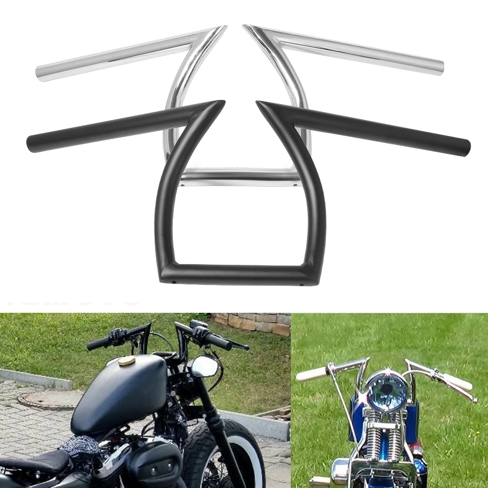 Универсальный мотоциклетный руль Тяговая тяга 1 дюйм 25 мм для Harley Honda Yamaha Cruiser Bobber