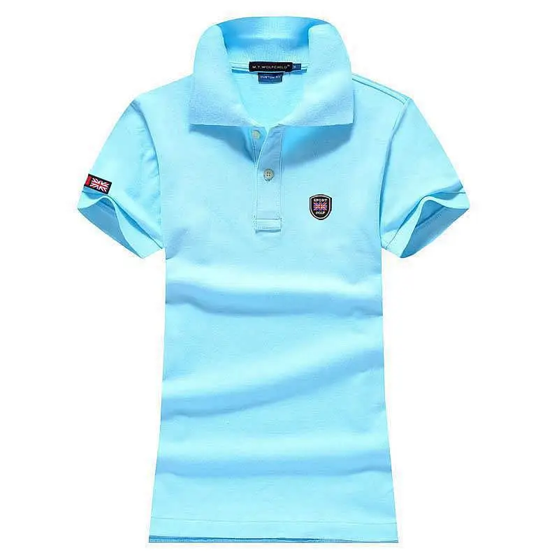 Модная Летняя женская рубашка-поло новый дизайн 100% хлопок повседневная с