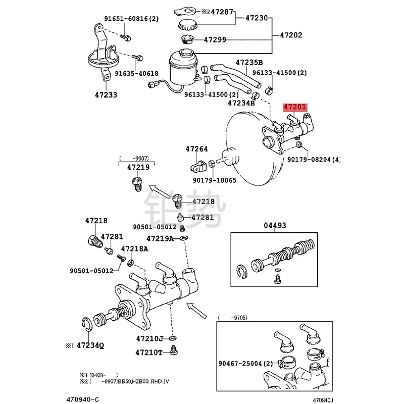 Автомобильный тормозной главный цилиндр sub-assembly 2007-Toy ota Cos tai brake интенсивный