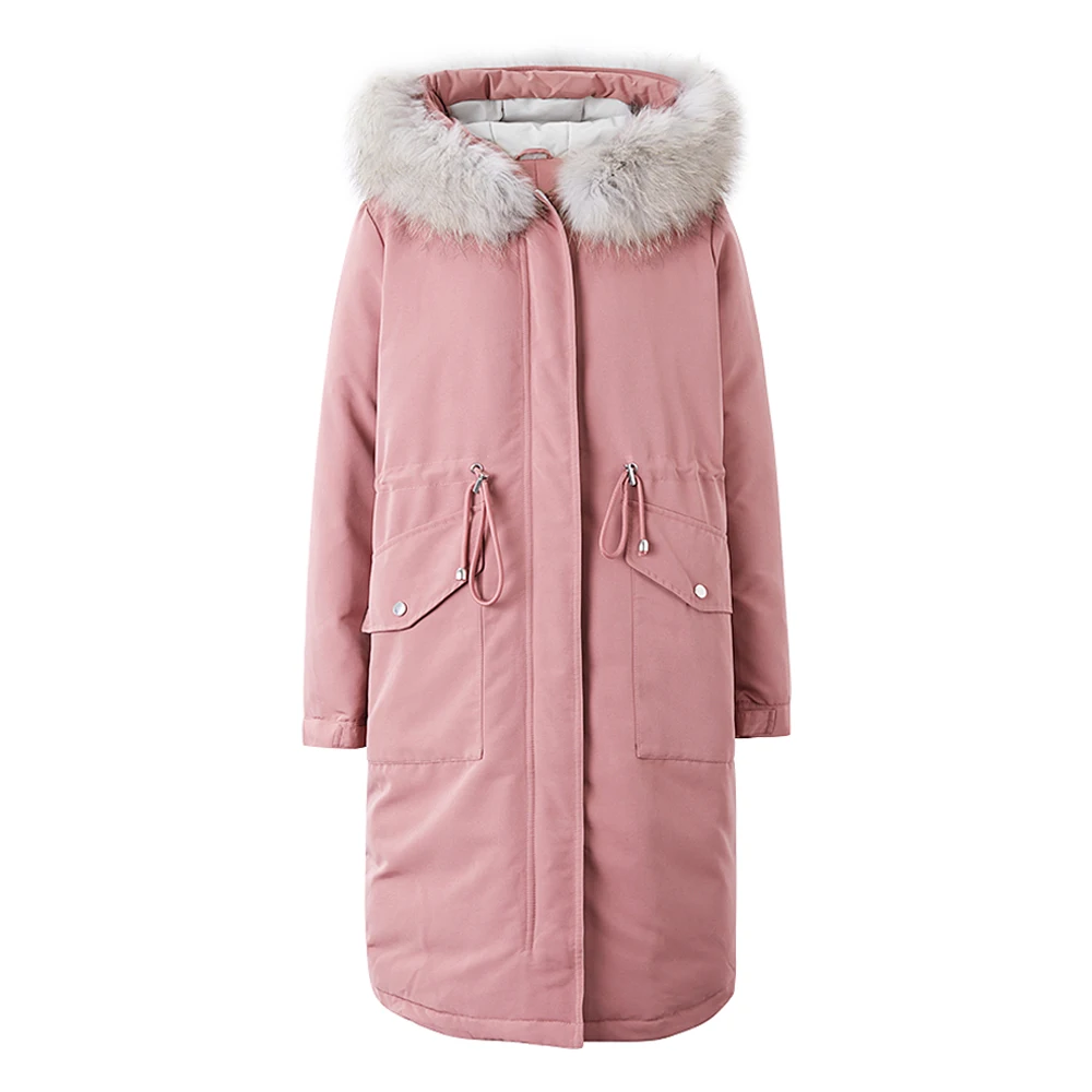 Metersbonwe Long Warm Down Parkas Women Winter 90% White Duck Hooded Female Turndown Collar Coat Outwear | Женская одежда