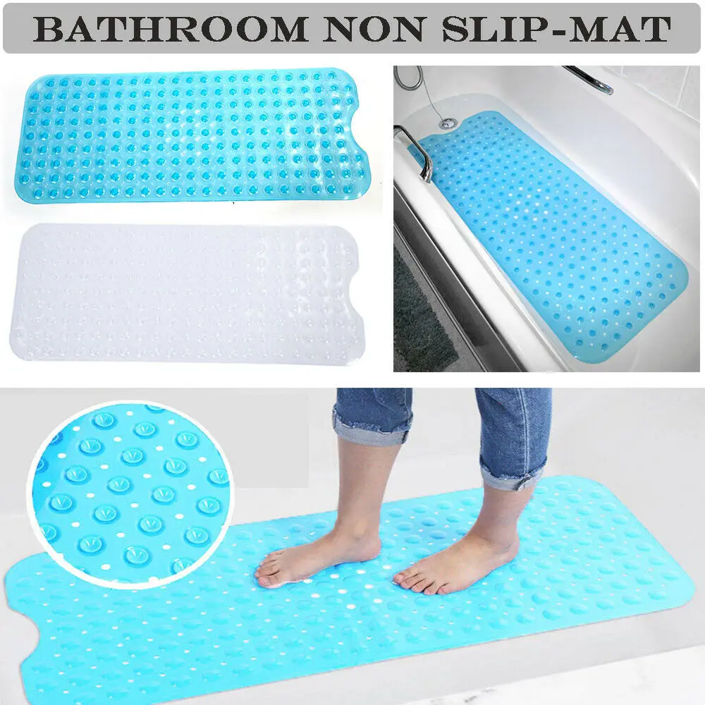 

40*100cm Mat Bathtub Bath Mat PVC Large Bathtub Safety Shower Non-Slip Bath Mats With Suction Cups Floor Mat Antibacterial #