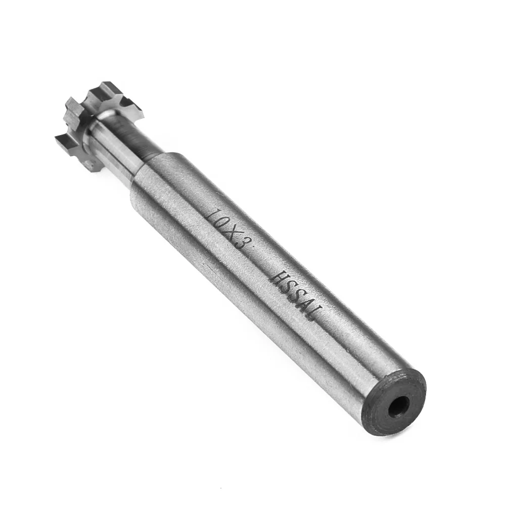 

HSS T-Slot End Mill Cutter 6 Flute Shank Router Bit Metalworking Tool Equpment