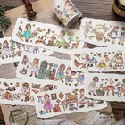 Бронзовая лесная девушка серия Washi лента наклейки с милыми рисунками Скрапбукинг Канцтовары декоративная длинная полоса ленты для офиса