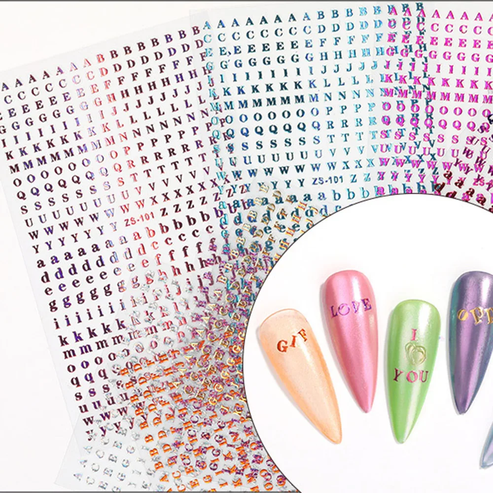 Наклейки для ногтей 3D буквы 26 алфавитов наклейка на ногти | Красота и здоровье