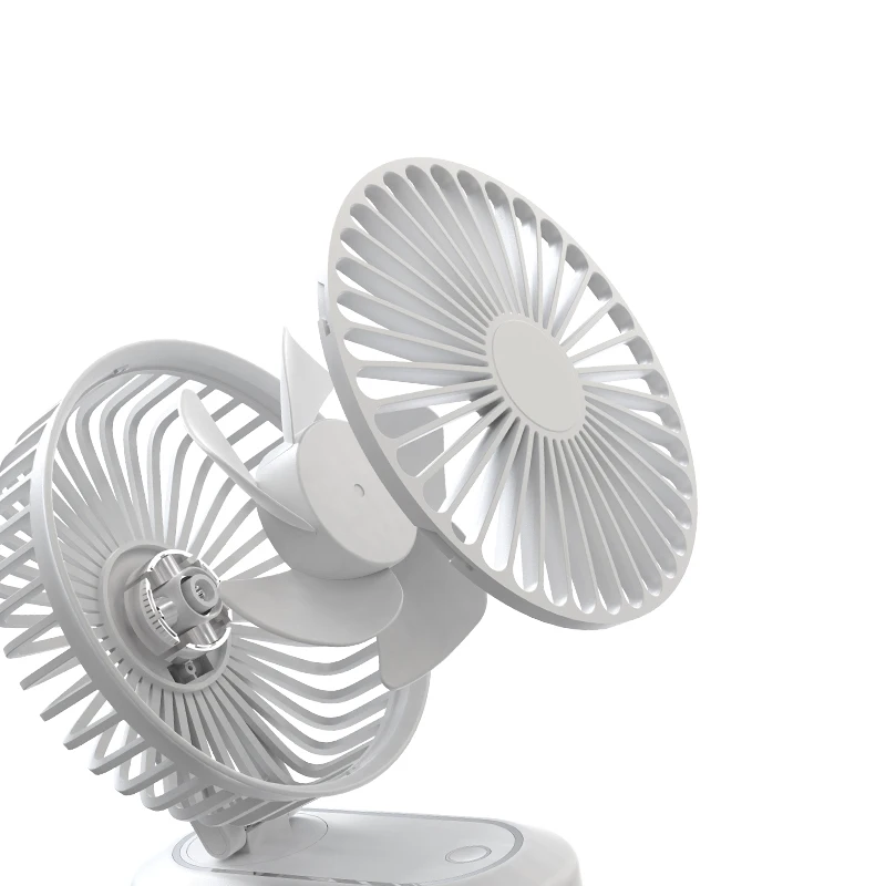 

Portable Outdoor Clip-on Fan Rotation head Battery powered For Household Bedroom Outdoor Desktop Ventilation Air cooling Fan