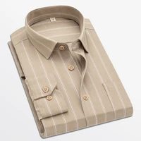 beige shirts for men korean clothing undefined harajuku stripe shirt dress shirt men clothing chemise shirt check business