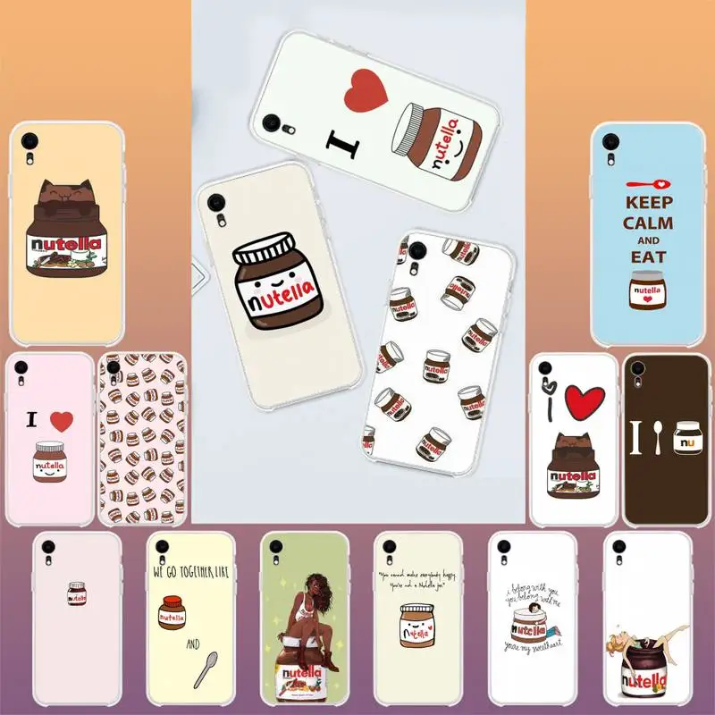 

YNDFCNB nutella Chocolate sauce Phone Case for iphone 13 X XS MAX 11 12 pro max 6 6s 7 7plus 8 8Plus 5 5S XR se 2020 case