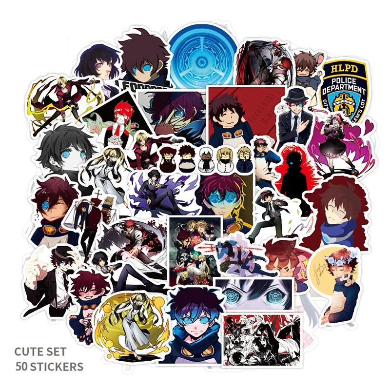 

50 шт./компл. аниме Kekkai Sensen кровавая блокада линия фронта граффити наклейки для DIY чемодан для скейтборда ноутбук багаж гитара автомобиль