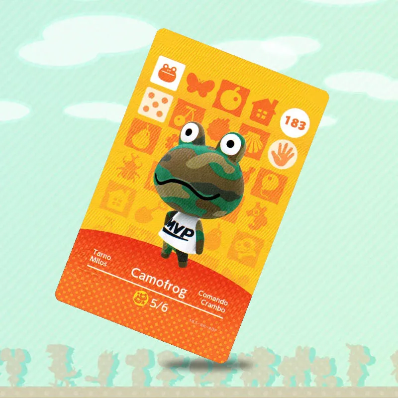 183 Camofrog животное пересечение карты Amiibo работы для NS переключатель игры новые