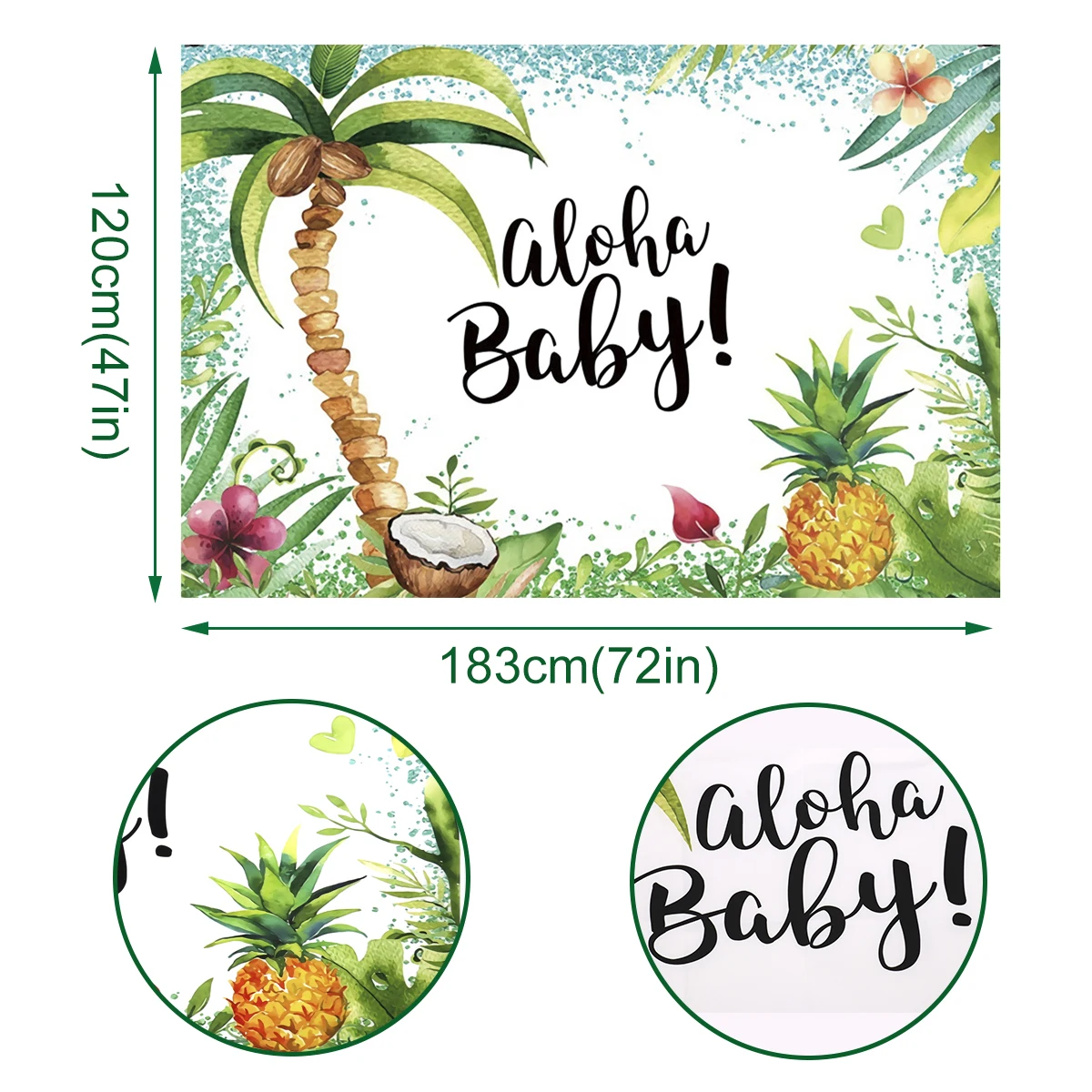 

Hawaii Party Summer Event Backdrop Birthday Curtain Background Pink Flamigo Curtain Backdrop Wedding Baby Shower Wall Decoration