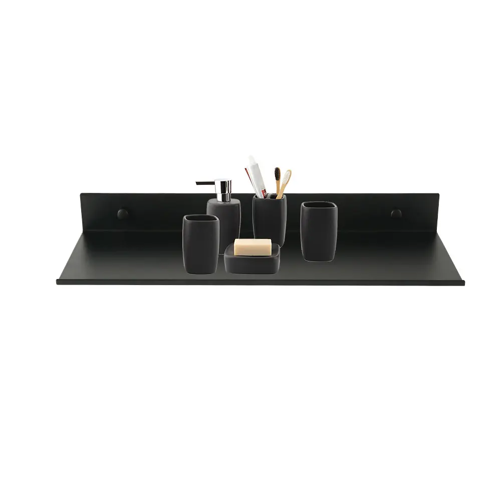 Вт, 30 Вт, 40 см для хранения стойка алюминиевая настенная полка для ванной, кухни, спальни Гостиная дома, отеля, утолщенной Организатор Цвет: черный