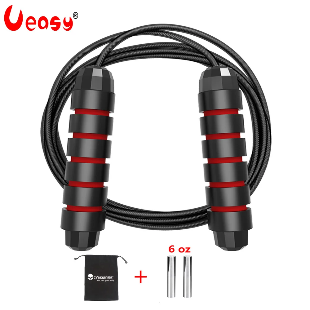 

Ueasy Jump Rope Tangle-Free Rapid Speed Jumping Rope Adjustable Wire Skipping Rope with Ball Bearings Gym Fitness Slim Body
