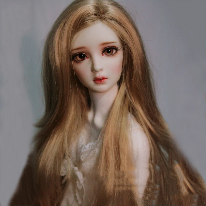 Парики Bybrana для шарнирных кукол коричневые длинные вьющиеся из