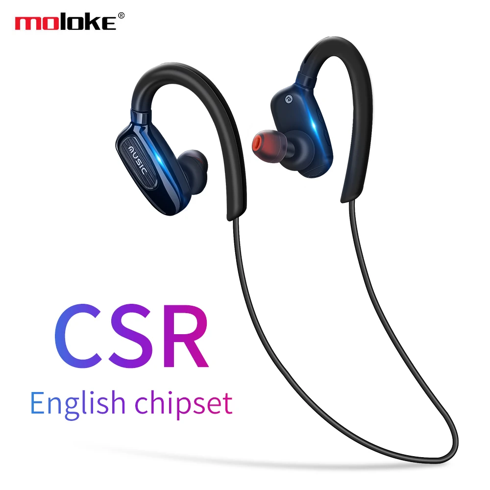 Новая беспроводная Спортивная Bluetooth гарнитура Moloke S5 CSR стерео с подвесным ухом на