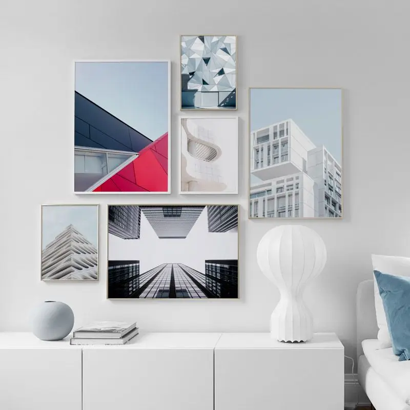 

New York City Building Geometry Wall Art Canvas Painting Nordic Posters And Prints Wall Pictures For Living Room Bedroom Decor