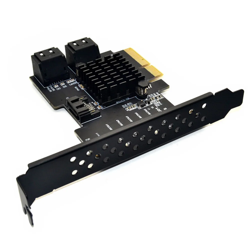 

SATA PCI-E X4 GEN3 Adapter 5 Ports PCI Express X4 X8 X16 to SATA 3.0 Full Speed 6Gbps Expansion Card for Windows 10/8/7