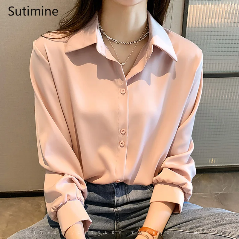 2021 New Fashion All-match Shirt Women's Long-sleeved Summer Thin Blouses Temperament Shirt Button Up Shirt Women Shirts