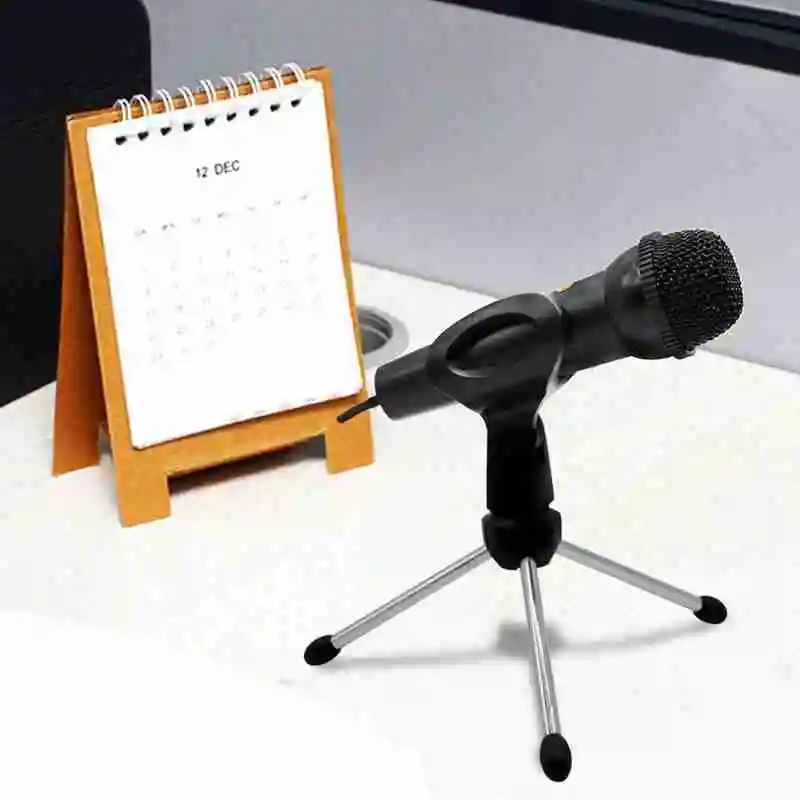 

Desktop Microphone Holder Foldable KTV Speaker Tripod Mic Adjustable For Karaoke Stand Clip W7R1
