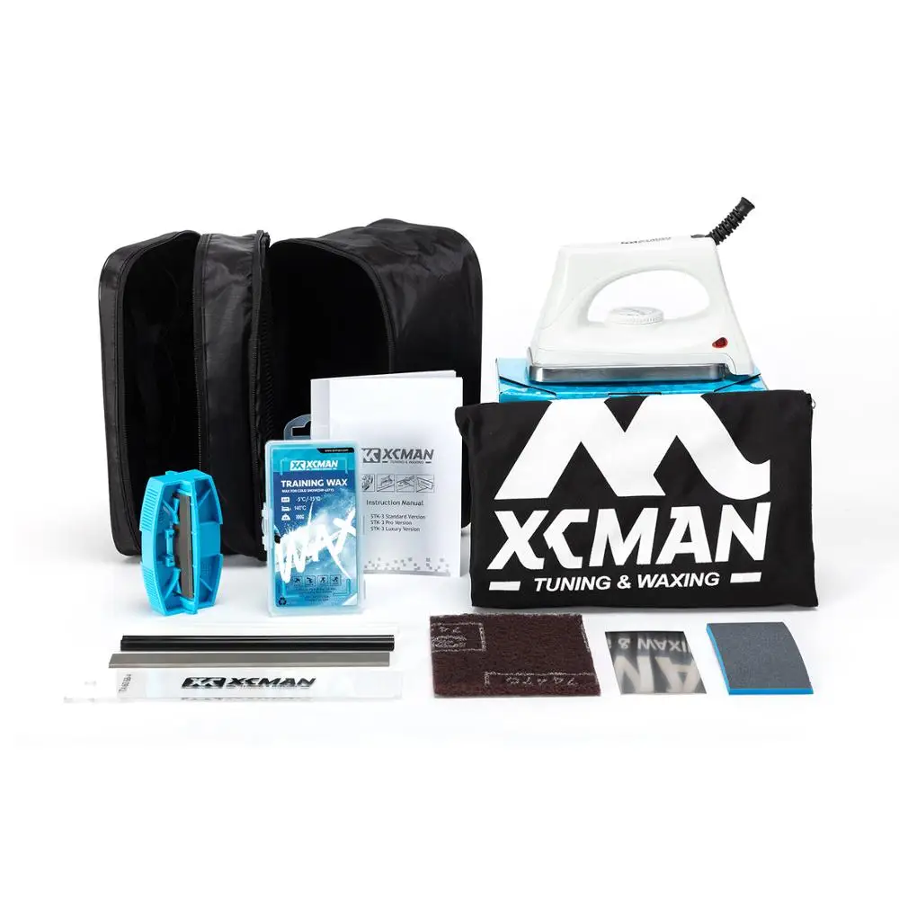 XCMAN-Bolsa de almacenamiento para esquí y Snowboard, Kit completo de encerado y afinación, bolsa para herramientas de viaje y almacenamiento, con cremallera y plancha de encerado