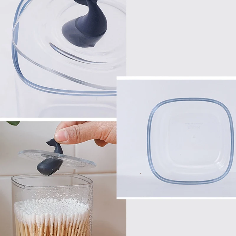 Акриловый прозрачный Настольный ящик для хранения ватных тампонов с крышкой