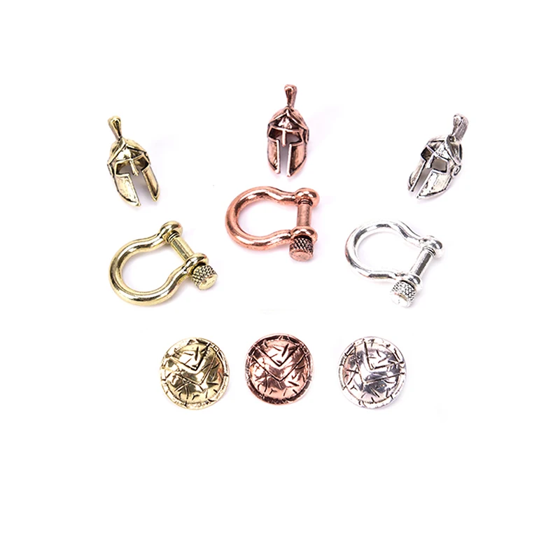 Металлические шармы для зонта латунные бусины ножей щит веревка EDC