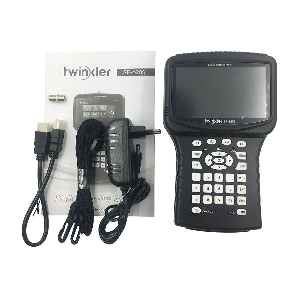 Портативный DVB-S2 спутниковый Finder метр с 4,3 дюймов ЖК-дисплей Поддержка анализатор спектра CS PowerVu Biss CCTV камера мерцающий SF 620S