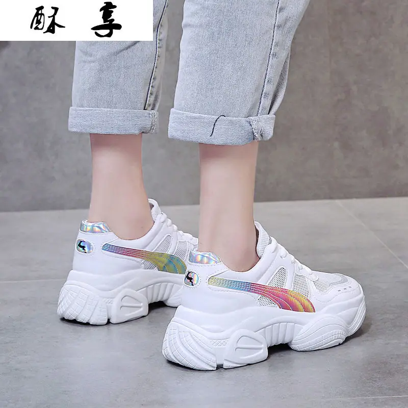 

2020 Spring Autumn New Women Shoes Spring Sneakers Women Fashion Bling Platform Shoes Ladies Footwear Breathable Mesh Sneakers