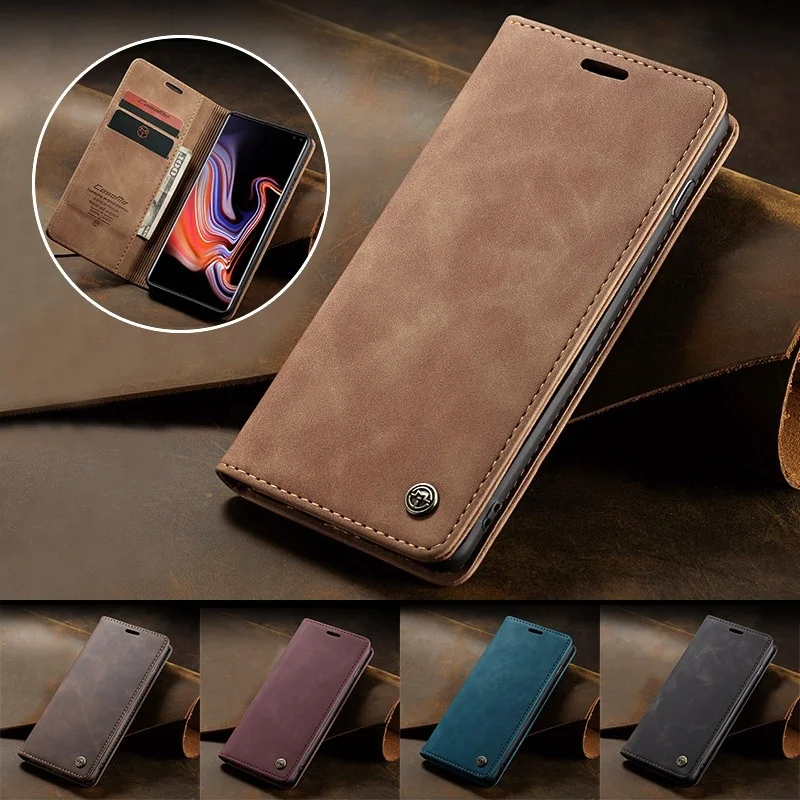 Кожаный чехол кошелек с откидной крышкой для Samsung Galaxy A70S держателем карт