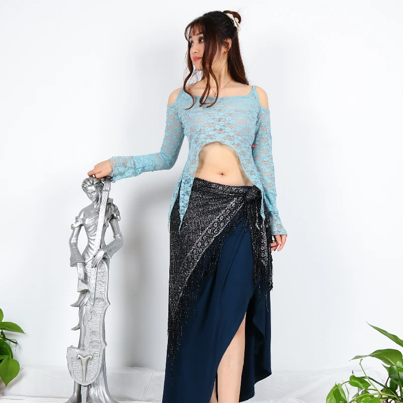 

Sexy Lace Bellydance Top Women Practice Gypsy Clothing Dance DDY01
