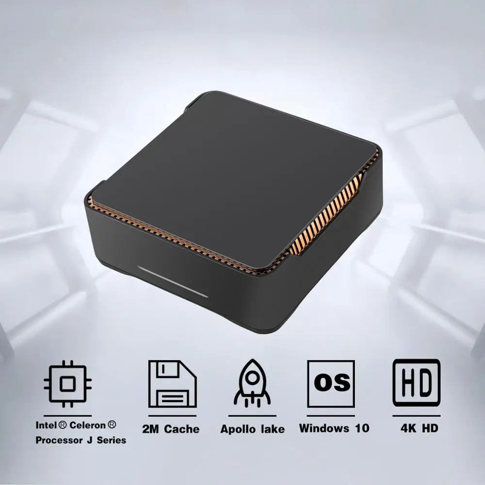 Мини-ПК AK3V Windows 10Pro 2020G + 5G Wi-Fi 2 4 M LAN bluetooth intel Apollo Lake Celeron J3455 VGA 4K HD Meida player 1000 |