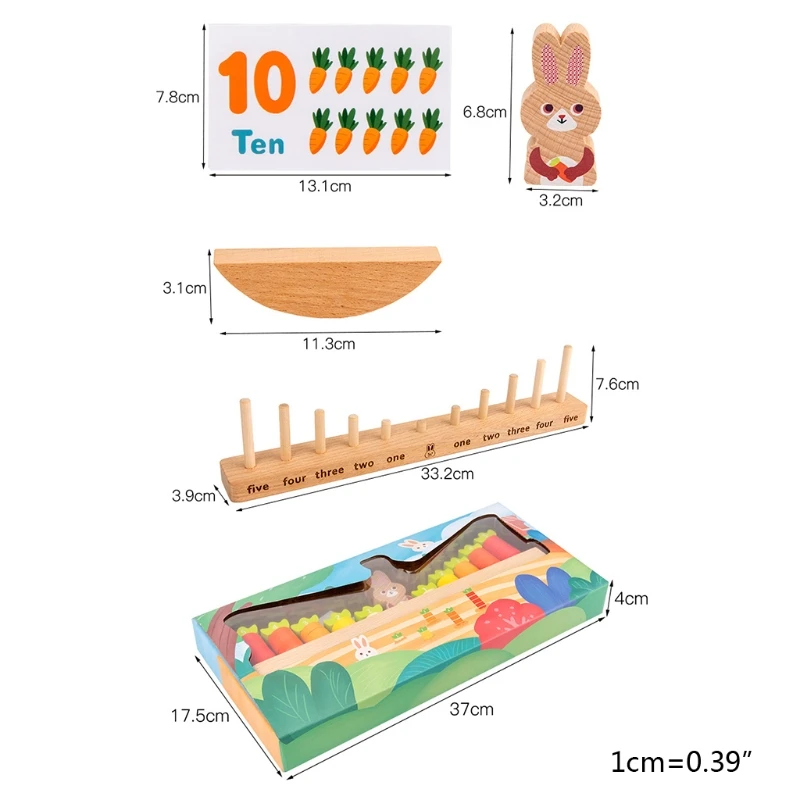 

Rabbit Cool Balance Math Game Preschool Counting Toys Number Educational Learning Tool for Boys & Girls
