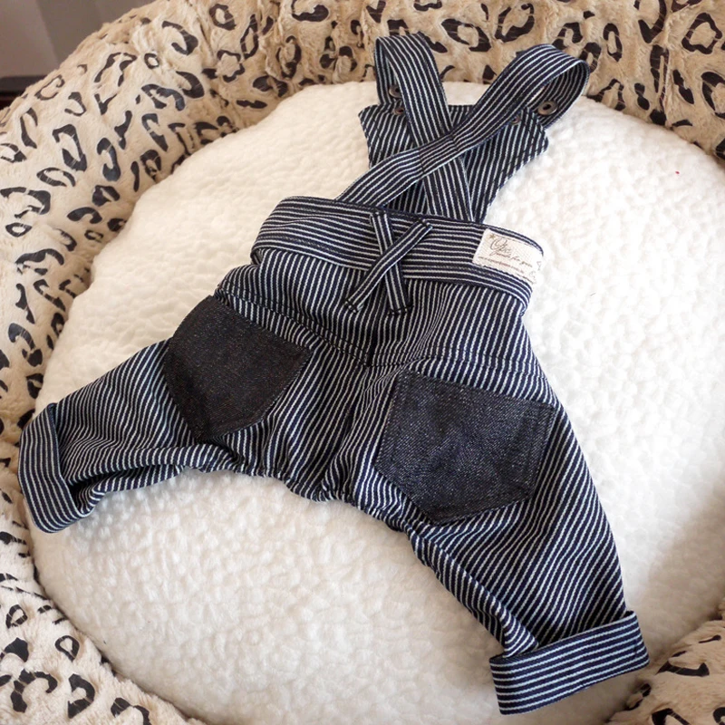 Новинка джинсы для собак утолщенная одежда домашних животных на четыре ноги