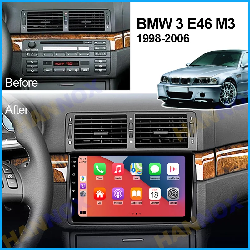 Новый продукт 6 ГБ + 128 QLED Android 10 0 автомобильное радио gps для BMW E46 M3 318/320/325/330/335