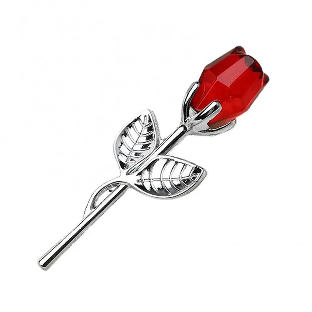

50% Hot Sales!! Artificial Crystal Rose Flower Creative Home Decor Gift with Metal Rod Branch