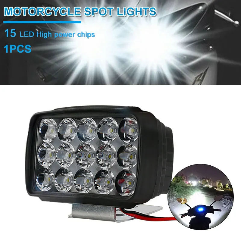 DERI Motorcycle Headlight Spotlight Bulb LED 8/12/15/16LED spot Light Fog Driving Lamp For ATV UTV Scooter Lighting |