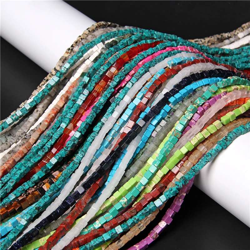 Натуральный камень квадратный нефрит с украшением в виде кристаллов Spacer Бусины