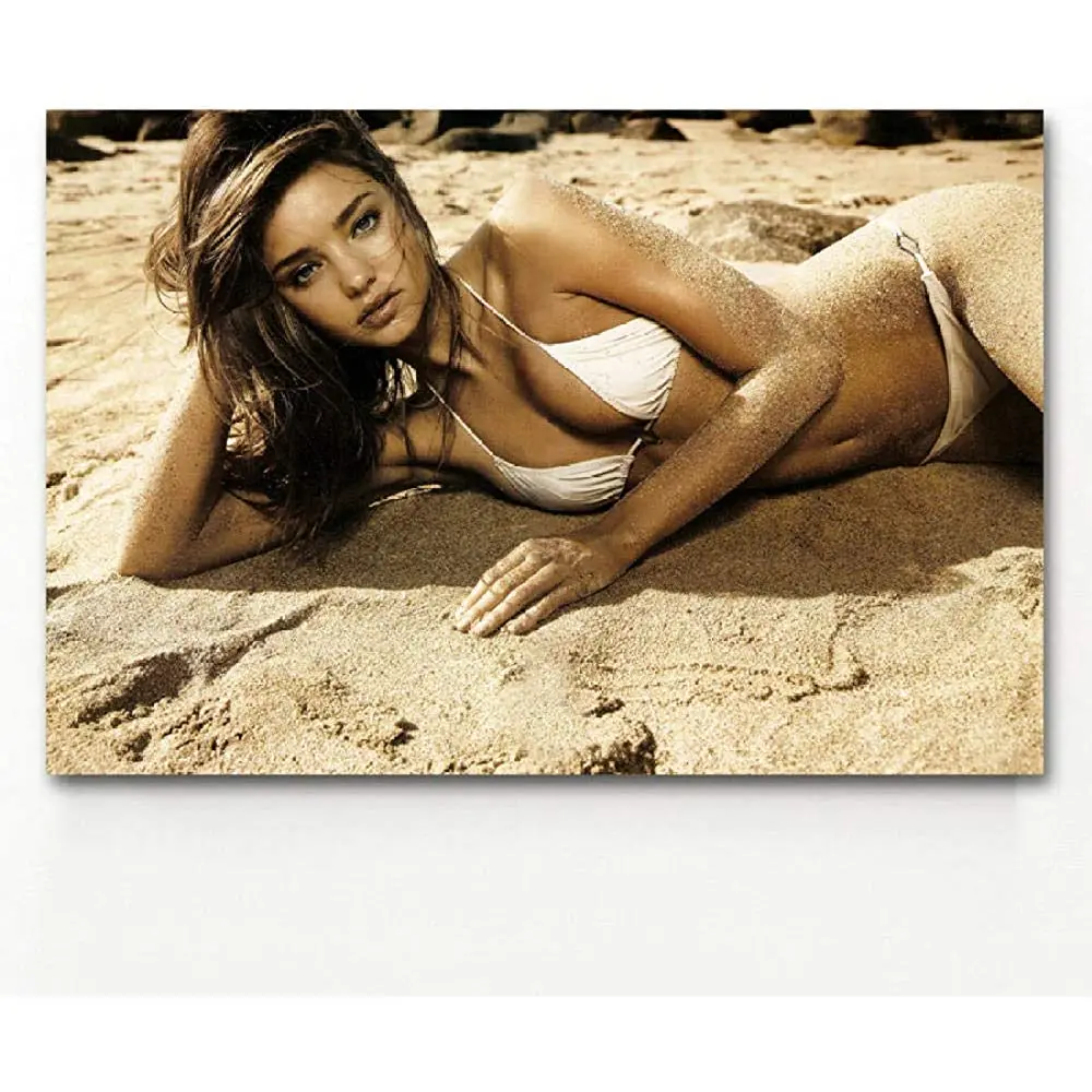 

Supermodel Miranda Kerr Beach Bikini Poster Sexy Girls Wall Art Modern Prints Canvas Art Paintings Decor Living Room Home
