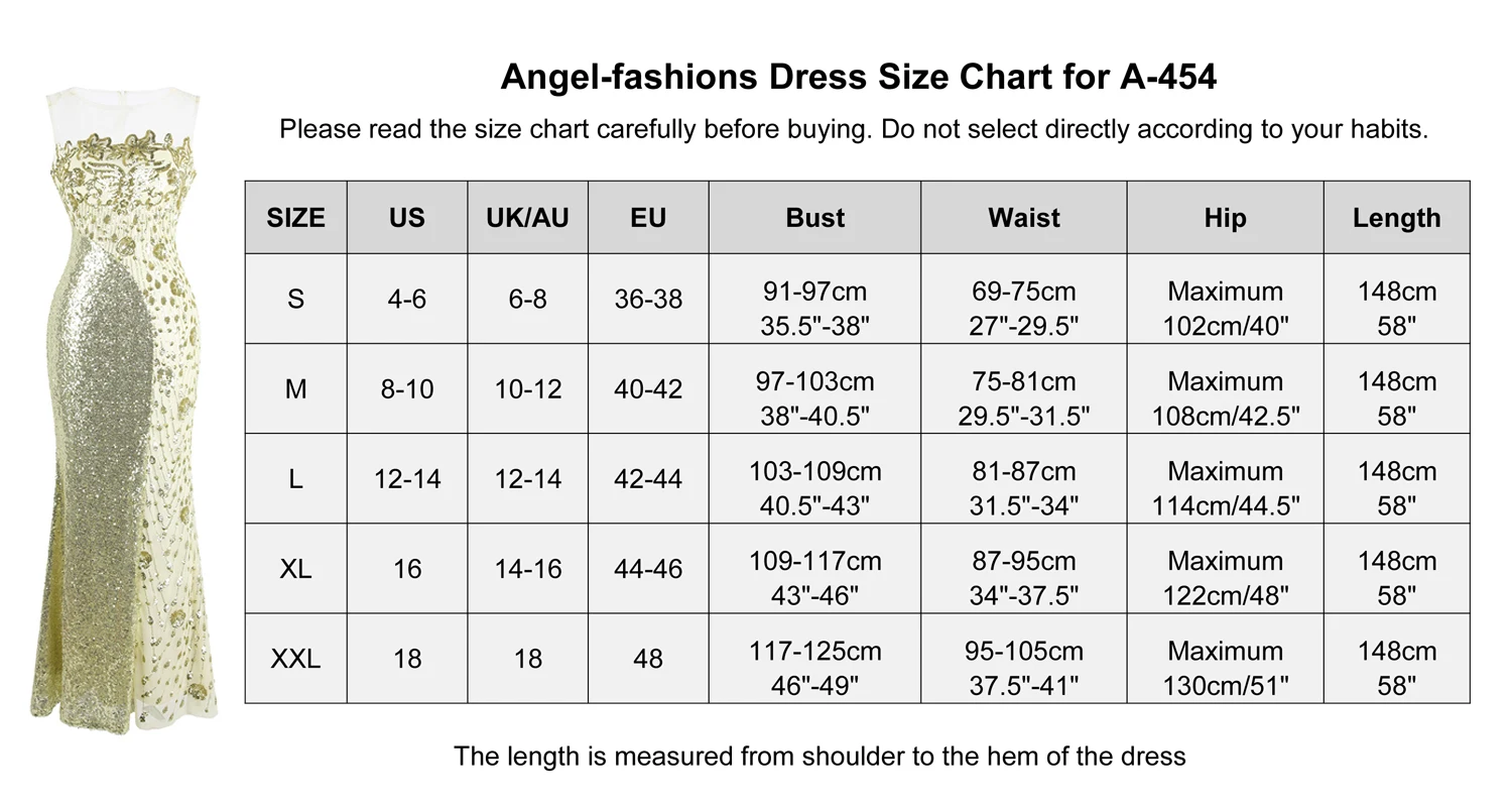 Angel-fashions, прозрачные вечерние платья с круглым вырезом и блестками, свадебное платье русалки цвета шампанского 454