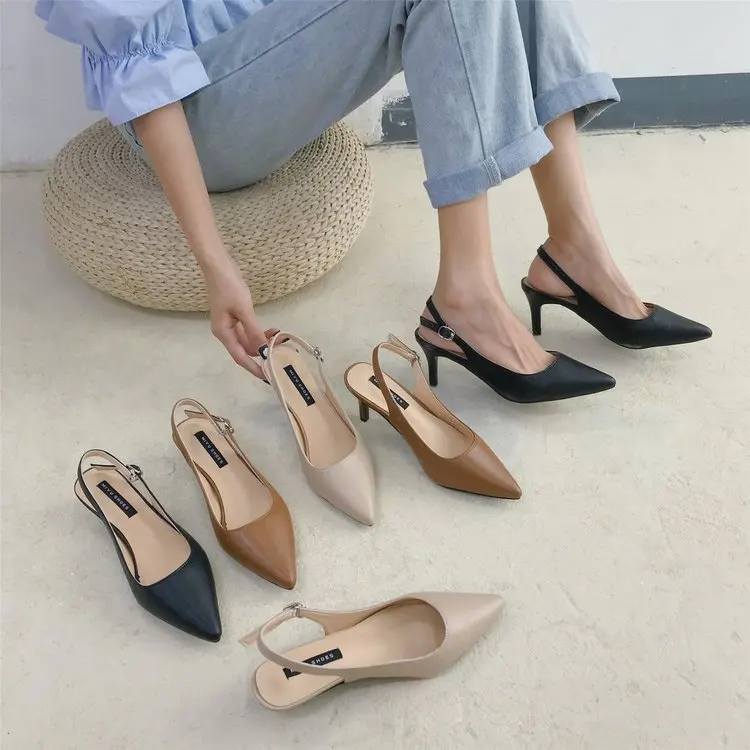 

Женские босоножки с острым носком, босоножки на высоком каблуке 3 см, 7 см