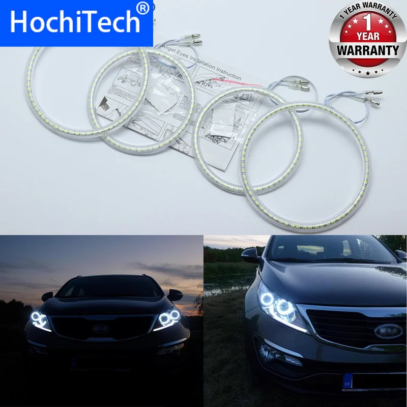 Ультра яркие красные/зеленые/Белый светодиодный глаза ангела halo Кольцо Комплект