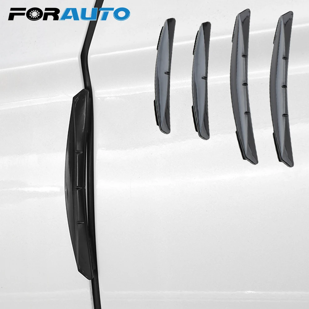 FORAUTO 4Pcs/set Trim Molding Protection Strip Scratch Protector Car Sticker Anti-collision Adhesive Door Edge Guards | Автомобили и