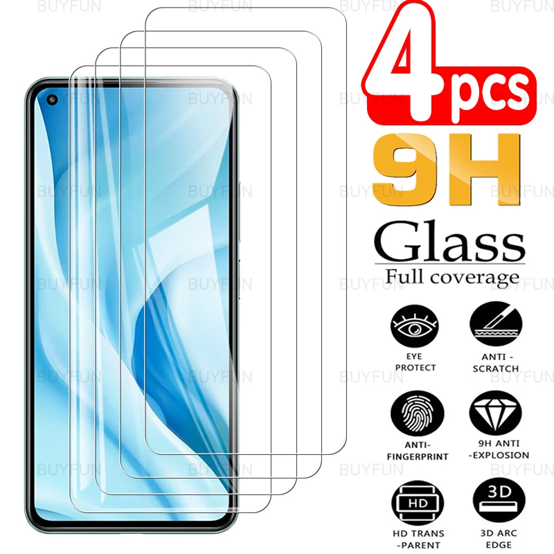 

4Pcs 9H Tempered Glass For Xiaomi Mi 11 Lite 5G 6.55'' Screen Protector For Xiaomi Mi 11T Pro Mi11T Mi11i Clear Protective Film