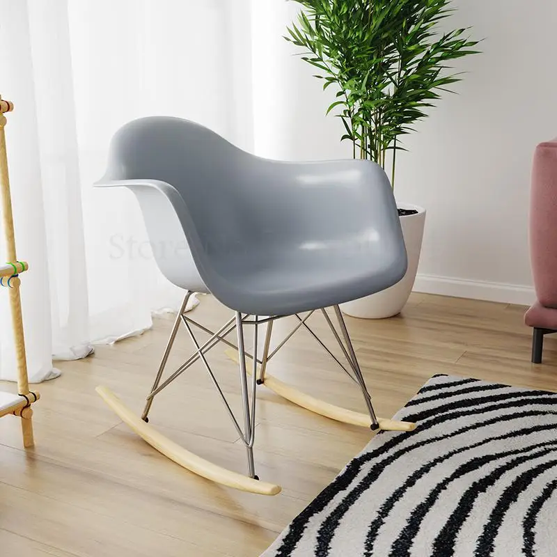Кресло качалка в нордическом стиле для дома гостиной одноместное кресло