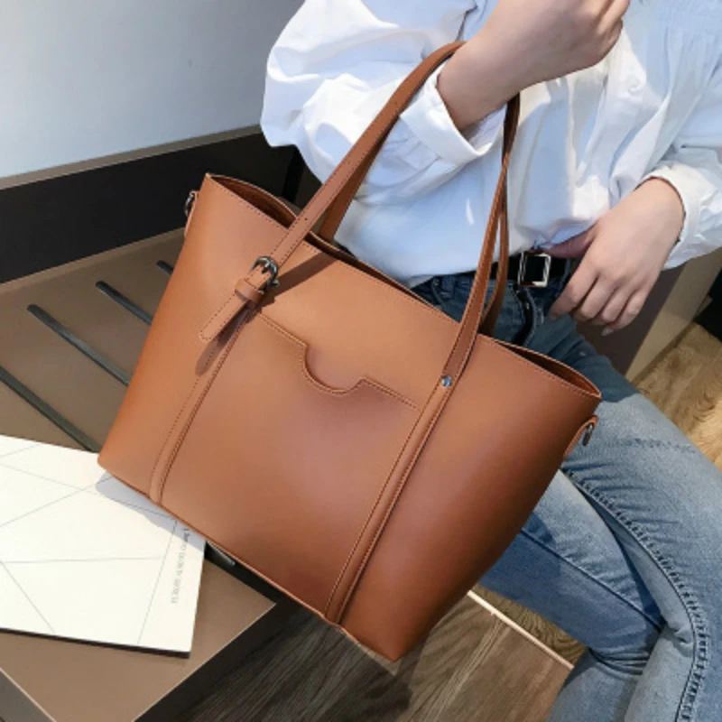 

High Capacity Women Handbag Leather Women Shoulder Bags Designer Women Messenger Bags Ladies Casual Tote Bags Sac A Main CA6852