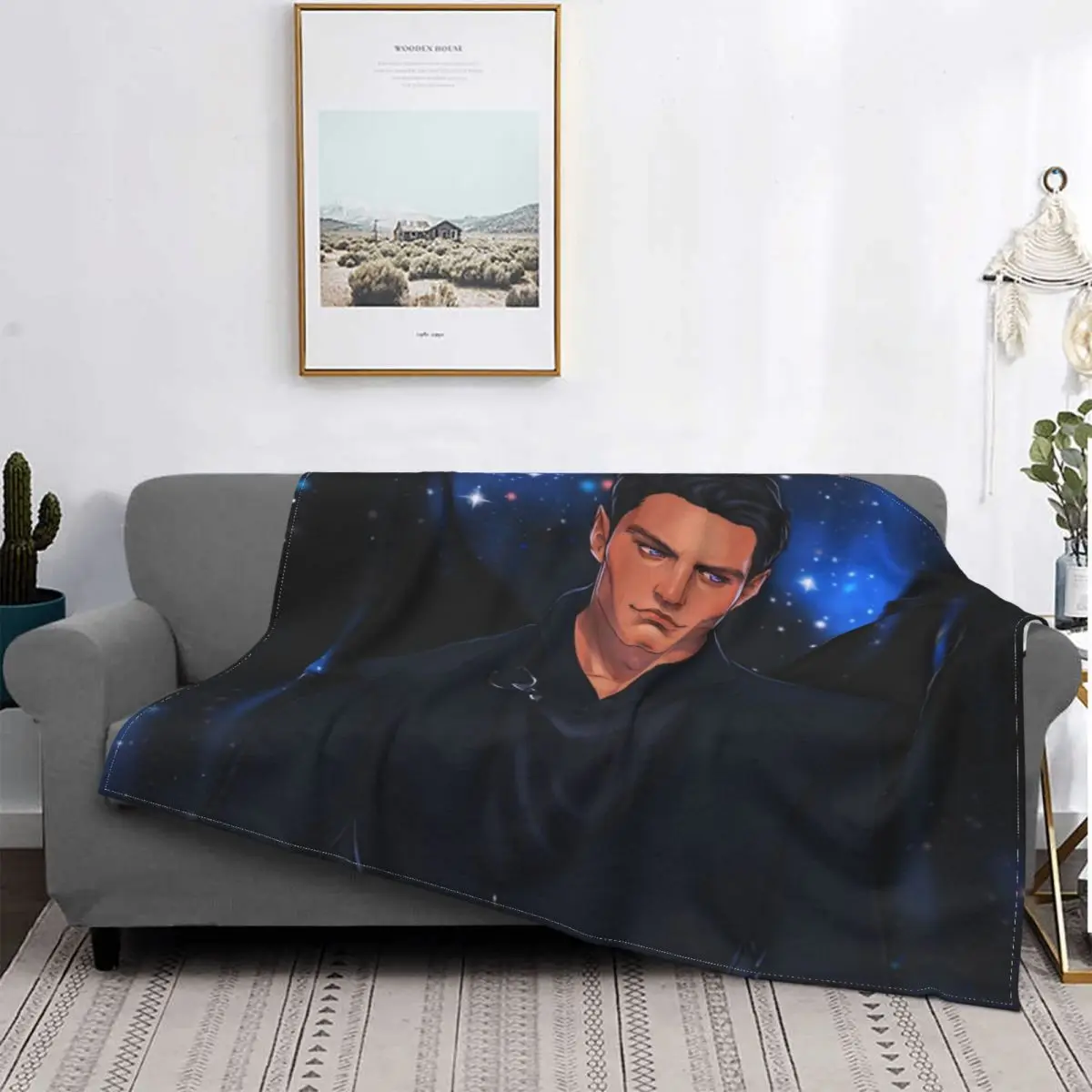 

Rhysand-colcha a cuadros para cama, manta Kawaii, colcha de Picnic