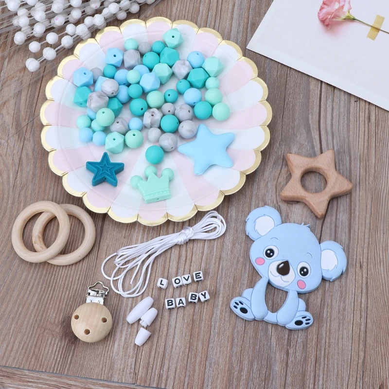 DIY Детский Прорезыватель для зубов игрушка кормления ожерелье браслет
