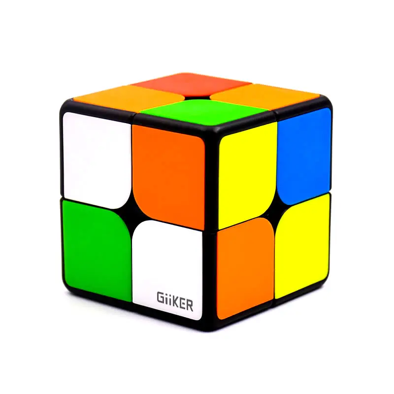 Black Giiker 2x2x2 Магнитный магический куб i2 Smart Upgrade Super 2x2 AI Bluetooth подключение приложение интеллектуальная Скорость Куб пазл игрушки - Цвет: Black