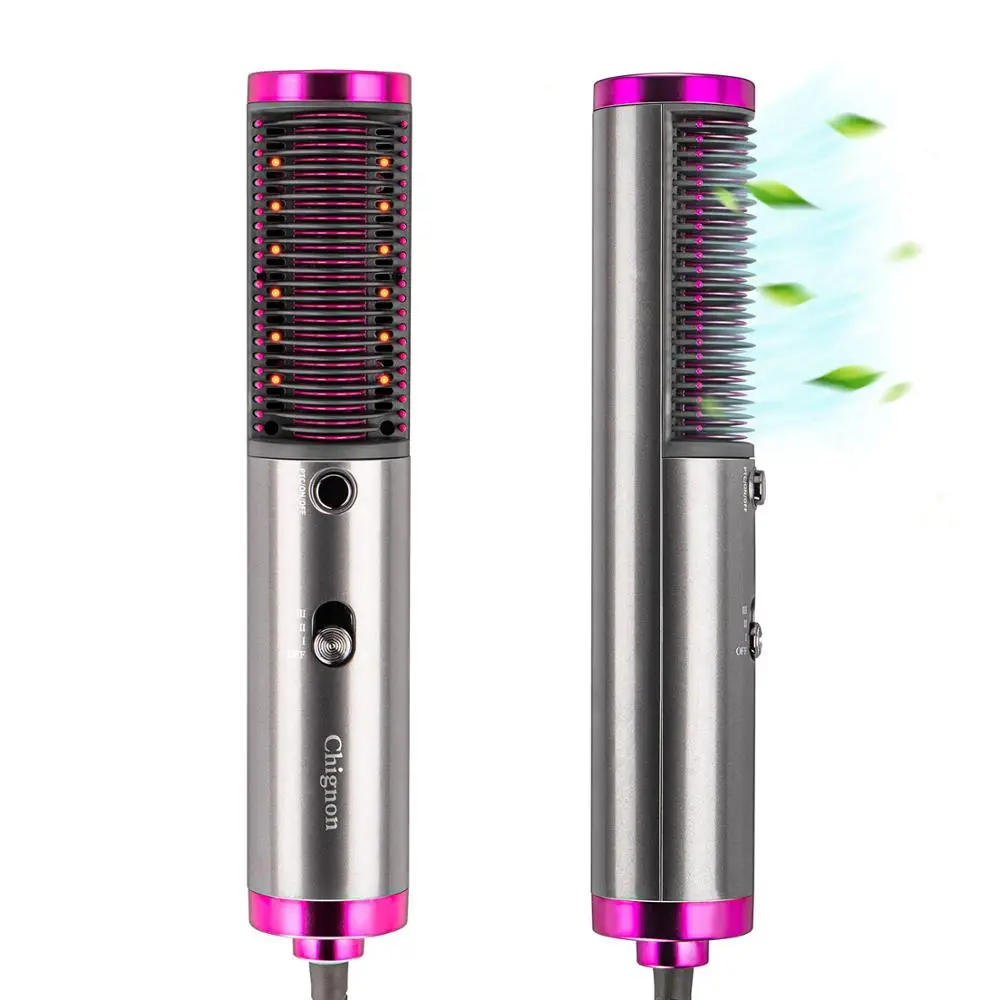 

One Step Hair Dryer Brush Hot Air Brush Quick Drying Straight Hair Comb Negative Lons Hair Salon Volumizer Straightener Curler