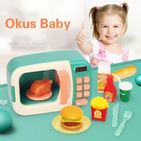 2021 childrens microwave oven simulation toy baby role playing toy electric household appliances analog microwave toy set